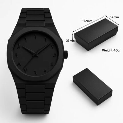 Black Aura Arabic Men's Watch - Full black